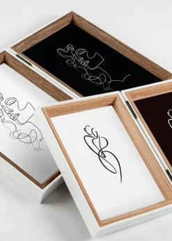 Silhouette Folderamme Valnød 10x15 cm - 2 billeder