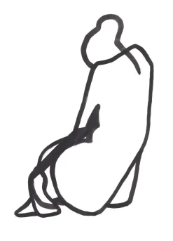 Sitting woman II Plakat (21x29.7 cm (A4))