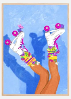 Skate like a Girl Plakat (21x29.7 cm (A4))