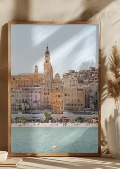 Skyline of Menton Plakat (21x29.7 cm (A4))