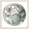 Sleeping Cat Plakat (30x30 cm)