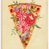 Slice of flower pizza Plakat (21x29.7 cm (A4))