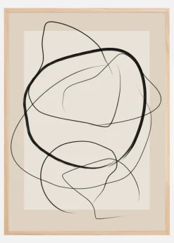 Soft Abstract Lines Art Plakat (21x29.7 cm (A4))