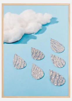 Sparkling raindrops Plakat (21x29.7 cm (A4))