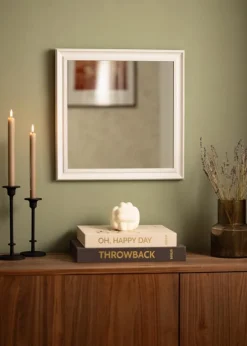 Spejl Alice Hvid 48x48 cm