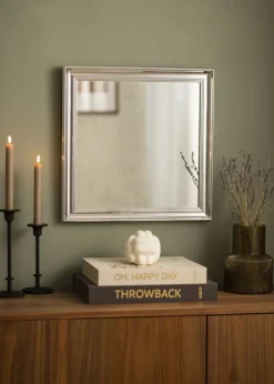 Spejl Alice Sølv 48x48 cm