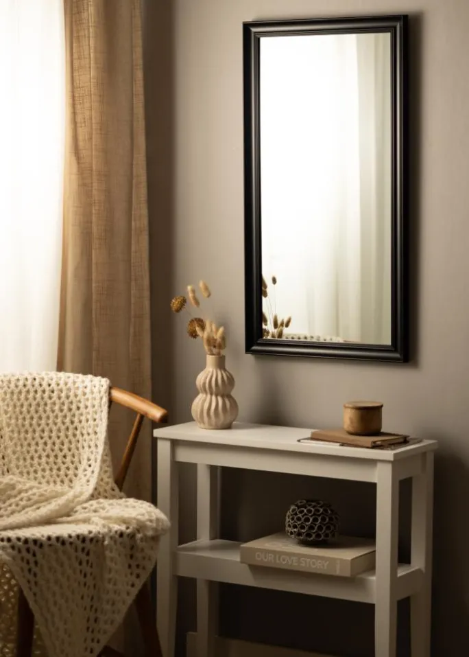 Spejl Alice Sort 48x88 cm