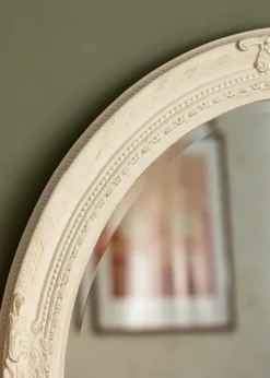 Spejl Antique Hvid Oval 63x73 cm