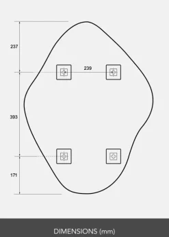 Spejl Biface 60x80 cm