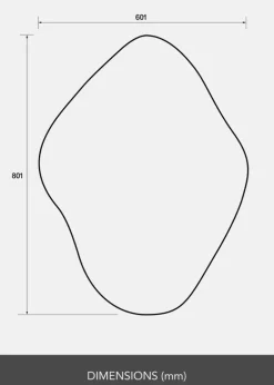 Spejl Biface 60x80 cm