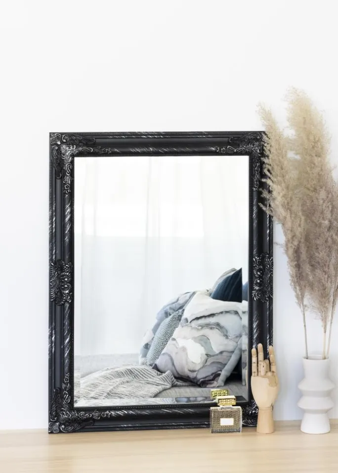 Spejl Bologna Sort 62x82 cm
