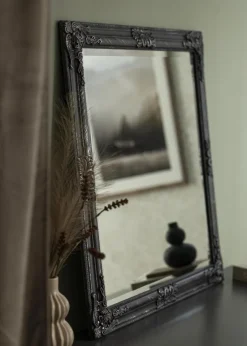 Spejl Bologna Sort 80x80 cm