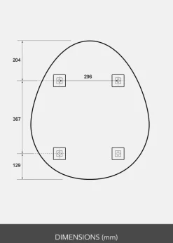 Spejl Brilliance 60x70 cm