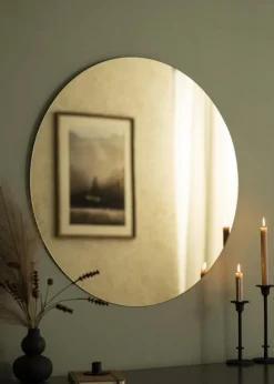 Spejl Champagne 80 cm Ø