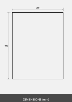 Spejl Clarity 70x90 cm