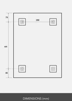 Spejl Clarity 45x60 cm