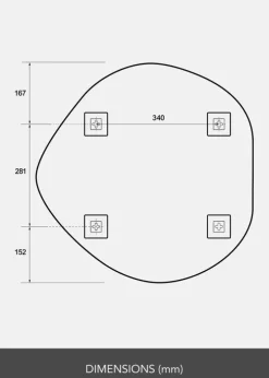 Spejl Crystal Clear 60x60 cm
