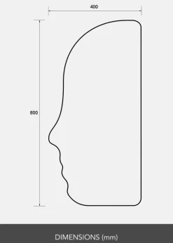 Spejl Face 40x80 cm