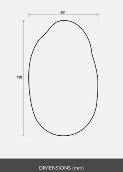 Spejl Illusion 45x75 cm