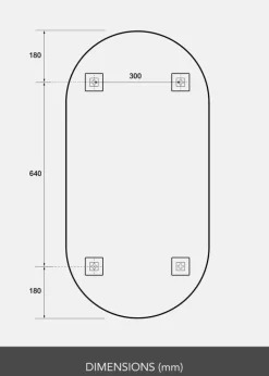 Spejl Lozenge 50x100 cm