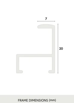 Spejl Minimal White 45x130 cm