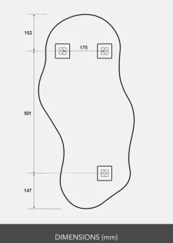 Spejl Mirage II 40x80 cm