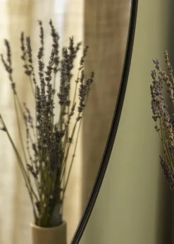 Spejl Modern Sort 80 cm Ø