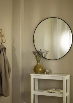 Spejl Modern Sort 80 cm Ø