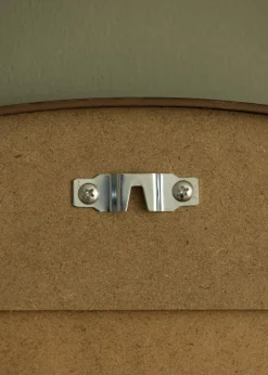 Spejl Modern Valnød 80 cm Ø