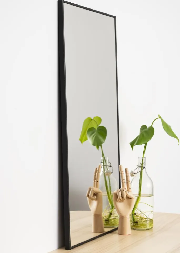 Spejl Narrow Sort 41x81 cm