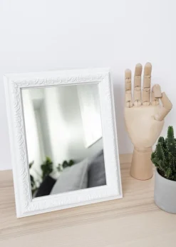 Spejl Nostalgia Hvid 15x20 cm