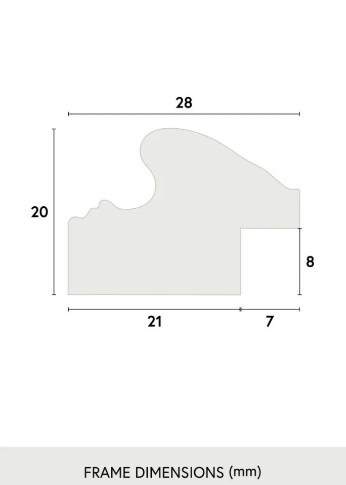 Spejl Nostalgia Sort 55x75 cm