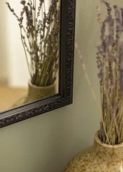 Spejl Nostalgia Sort 45x125 cm