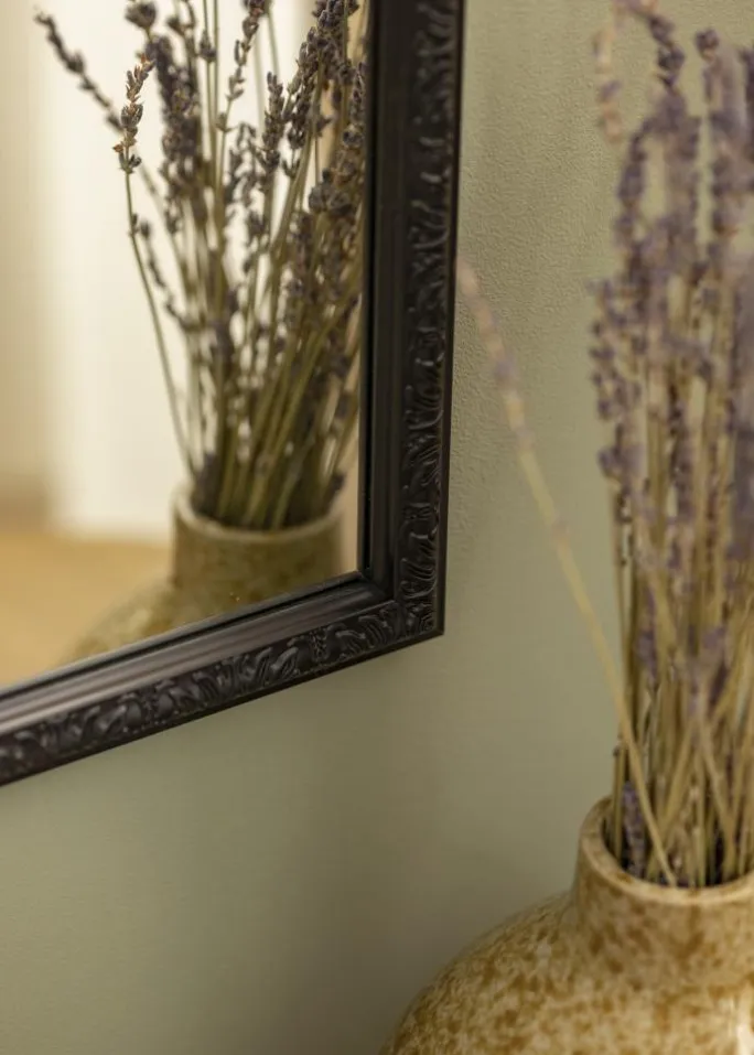 Spejl Nostalgia Sort 45x125 cm