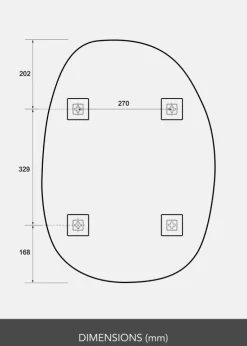 Spejl Oblong II 50x70 cm