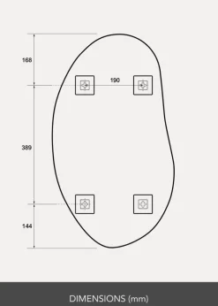 Spejl Oblong 40x70 cm