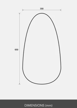 Spejl Pendant 35x65 cm