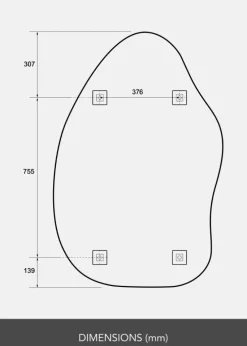 Spejl Perspective 80x120 cm