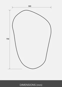 Spejl Purity 50x75 cm