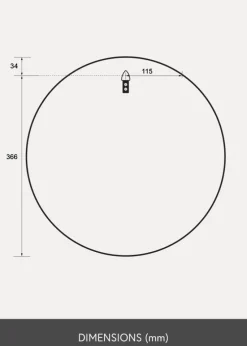 Spejl Reflection Sort 40 cm Ø