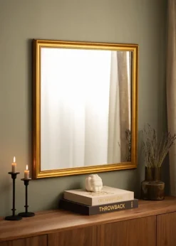 Spejl Rokoko Guld 80x80 cm