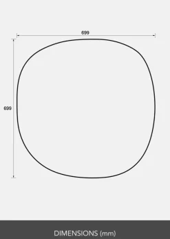 Spejl Roundy I 70x70 cm