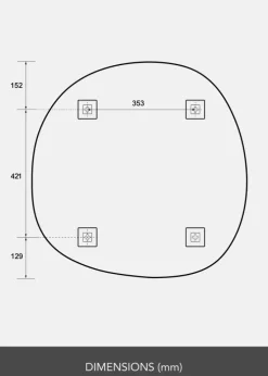 Spejl Roundy II 70x70 cm