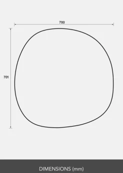 Spejl Roundy II 70x70 cm