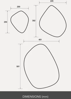Spejl Sæt Prism - 3 St