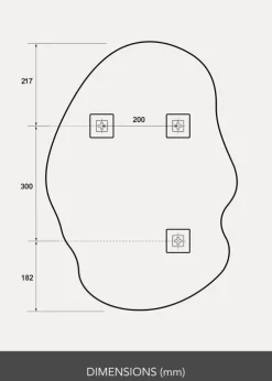 Spejl Wide Cloud 50x70 cm