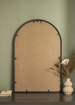 Spejl Window Dome Sort 60x90 cm