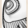 Spiral stairs BW Plakat (21x29.7 cm (A4))