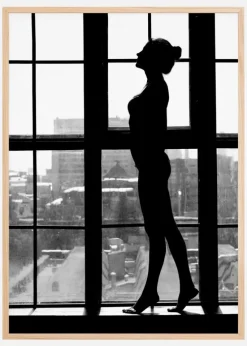 Standing in window Plakat (21x29.7 cm (A4))