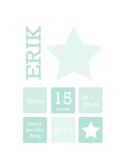 Star Birth Poster II Green (21x29,7 cm (A4))